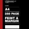 3 Quire / 288 pages A4 Counter Books Feint and Margin