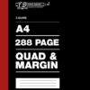 3 Quire / 288 pages A4 Counter Books Quad and Margin