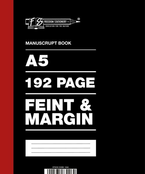 192p A5 Manuscript Books Feint and Margin