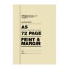 72p A5 Exercise Books Feint and Margin