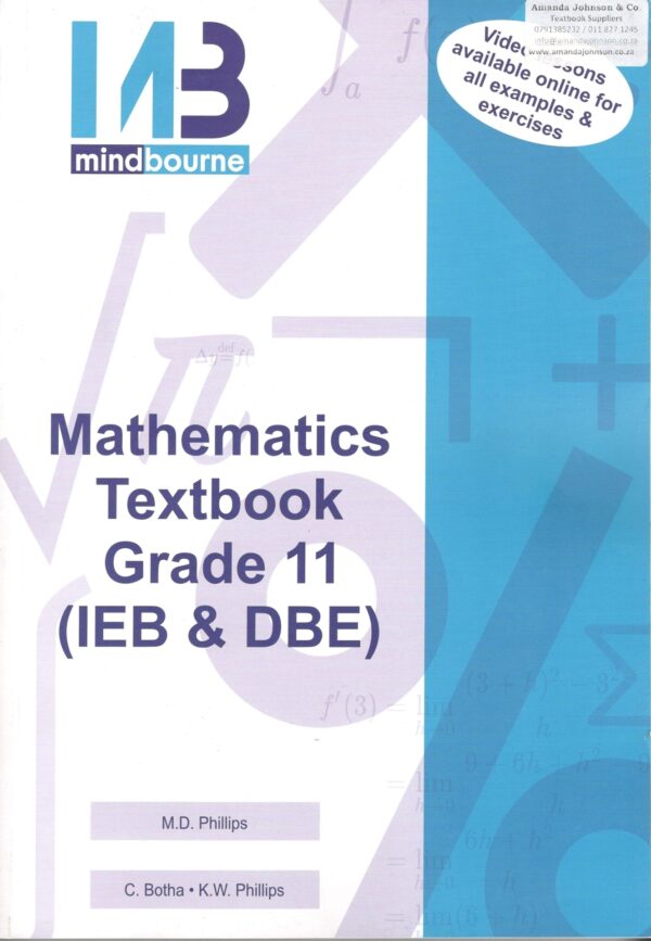 Mindbourne Mathematics Grade 11 Textbook plus Video License (Product B)