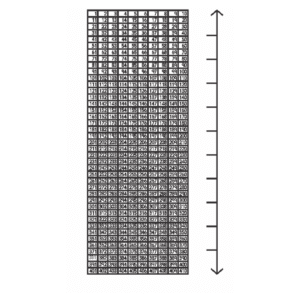 A4 Whiteboard with 1-410 and Numberline